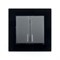 Выключатель 2-клавишный c индикатором 250В, 10А, серия Катрин, GLS10-7002-05, черный 39504 - фото 81625