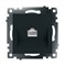 Розетка компьютерная 1-местная RJ-45 (механизм), серия Катрин, GLS00-7107-05, черный 39613 - фото 83095