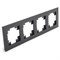 Рамка горизонтальная 4-местная, серия Катрин, GFR00-7004-05, черный 39521 - фото 83585