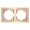 Рамка горизонтальная 2-местная, серия Катрин, GFR00-7002-02, шампань 39528 - фото 83655