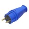Вилка прямая с/з, каучук 250В, 16A, IP44, RPG16-21-441 (В 16-001), синий 39161 - фото 84421