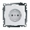 Розетка электрическая 1-местная с/з (механизм), серия Катрин, GLS16-7110-01, белый 39304 - фото 85091