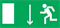 Пиктограмма "Бегущий человек стрелка вниз - дверь слева" для светильника Pelastus PL EML 2.0 17082022921 - фото 88952
